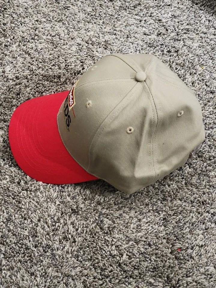 Sombrero de sopa Campbell’s Seeds correa de cuero gorra trasera adulto talla única rojo tostado Foto 2 de 4