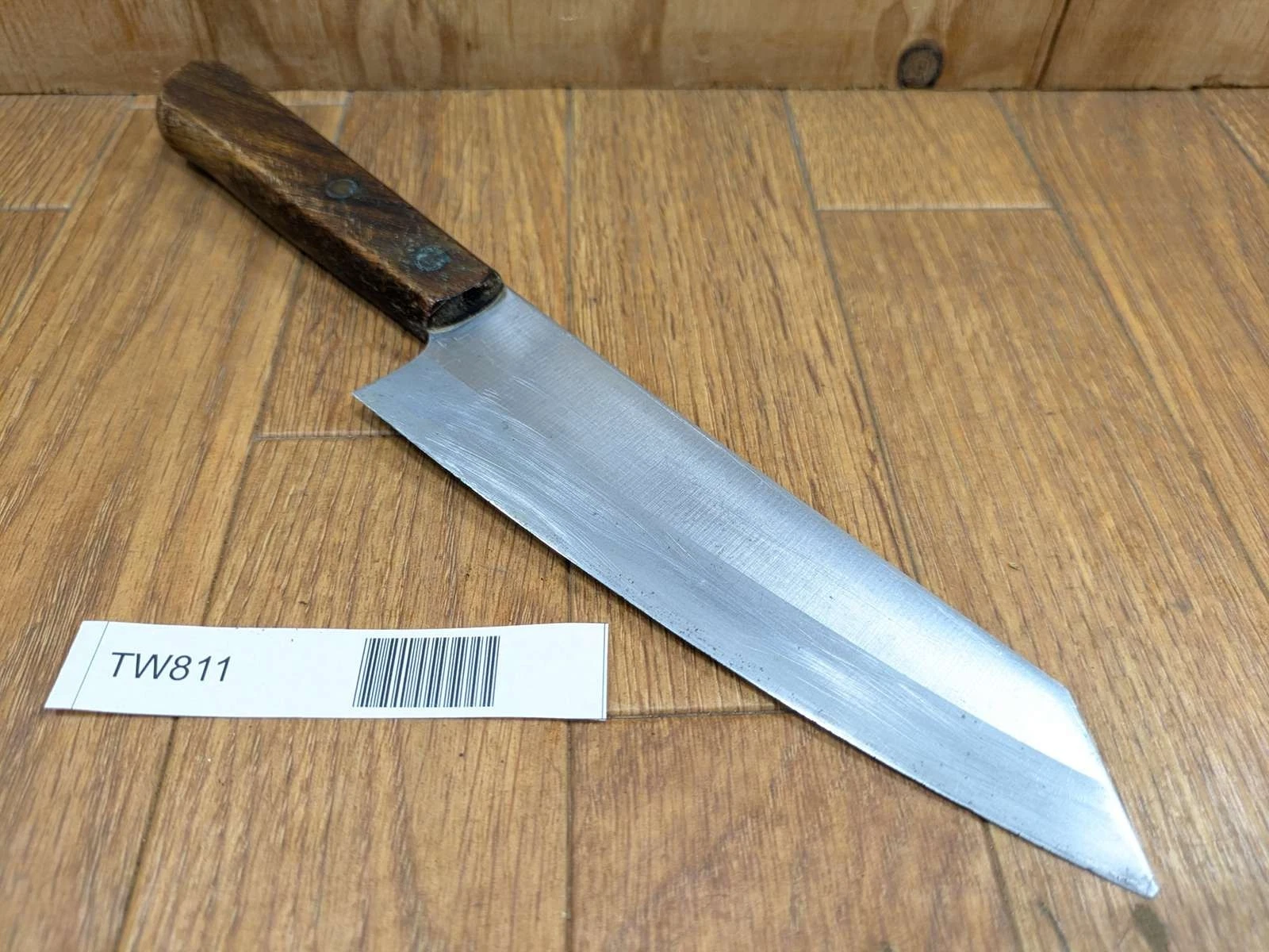 DAMAGED Japanese Chef's Kitchen Knife BUNKA Vintage SILVER STEEL 156/280mm TW811
