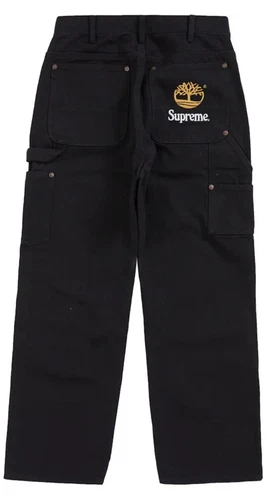 Pantalon de peintre Supreme Timberland SS21 noir double genou 36 neuf DS