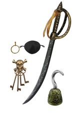 Deluxe Plastic Caribbean Pirate Sword Buccaneer Cutlass Prop Weapon Costume