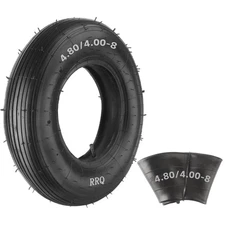 (1-Set) RRQ 4.80/4.00-8" Tire and Inner Tube Set, Universal Replacement Pneum...