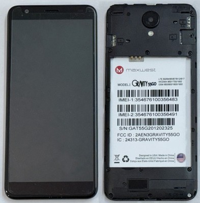 Maxwest Gravity 55 GO 8GB 5.5'' LCD Display Digitizer Touch Screen + Frame OEM