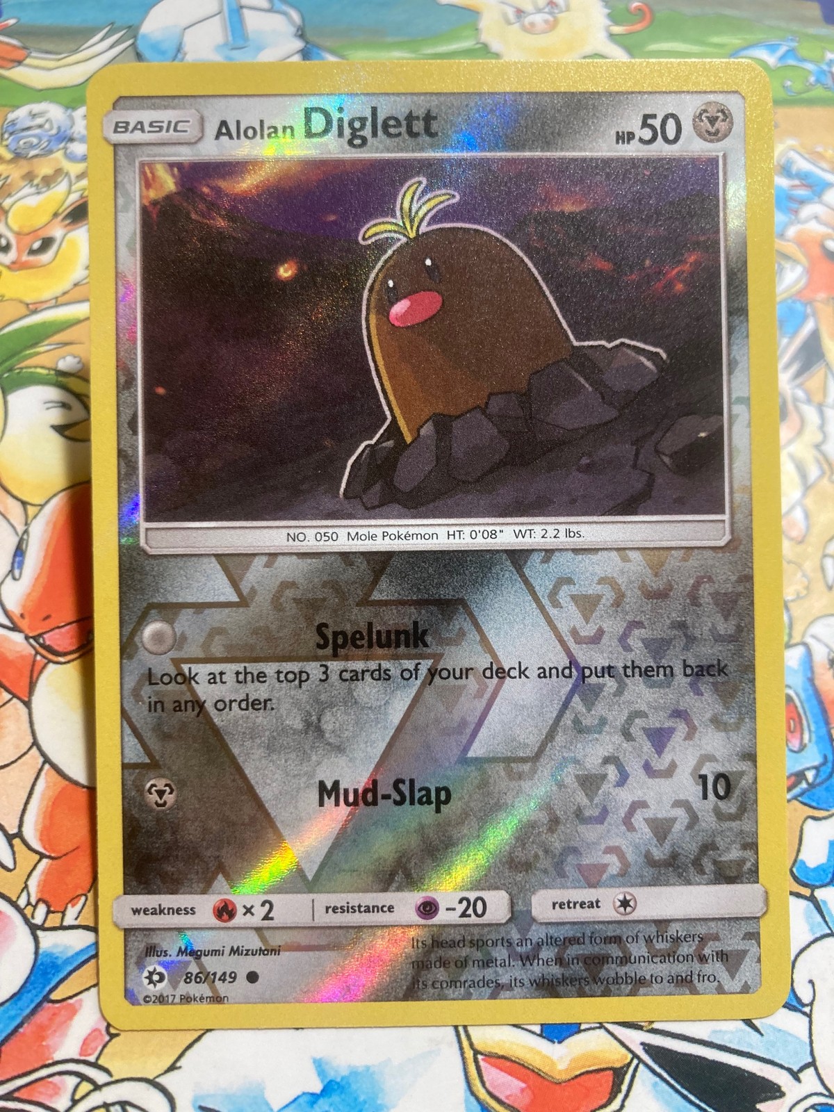 Alolan Diglett 86/149 Common Sun & Moon Pokemon TCG Reverse Holo