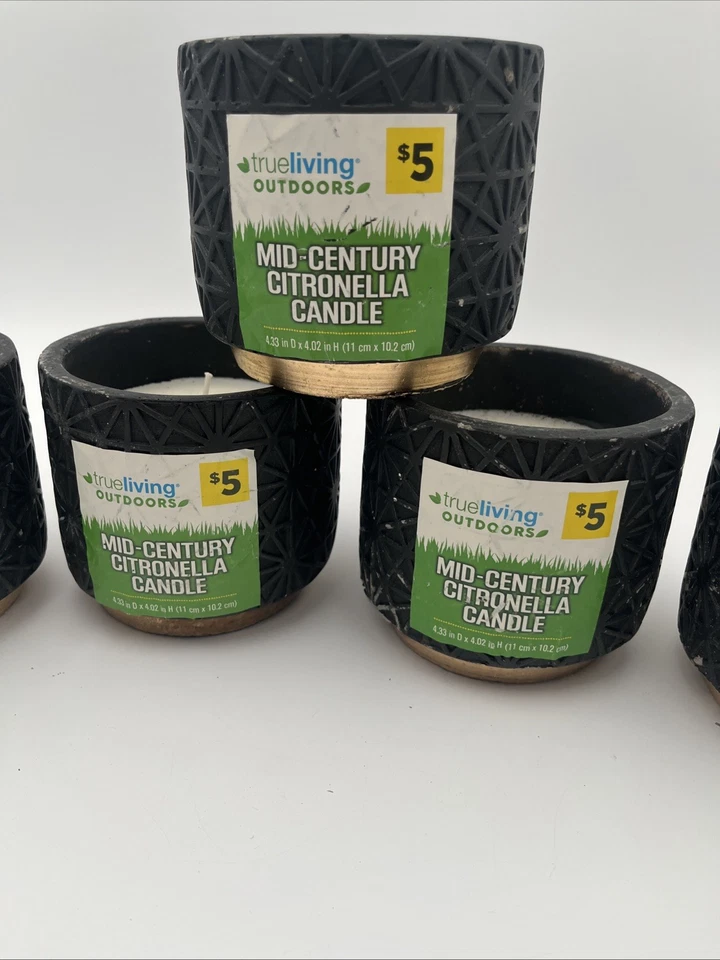 Black Citronella Candle 5 Pack - Image 2 of 4