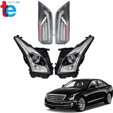 Leftright For Cadillac Ats 2013-2018 Clear Headlights Halogen Led Tail Lights Leftright For Cadillac Ats 2013-2018 Clear Headlights Halogen Led Tail Lights