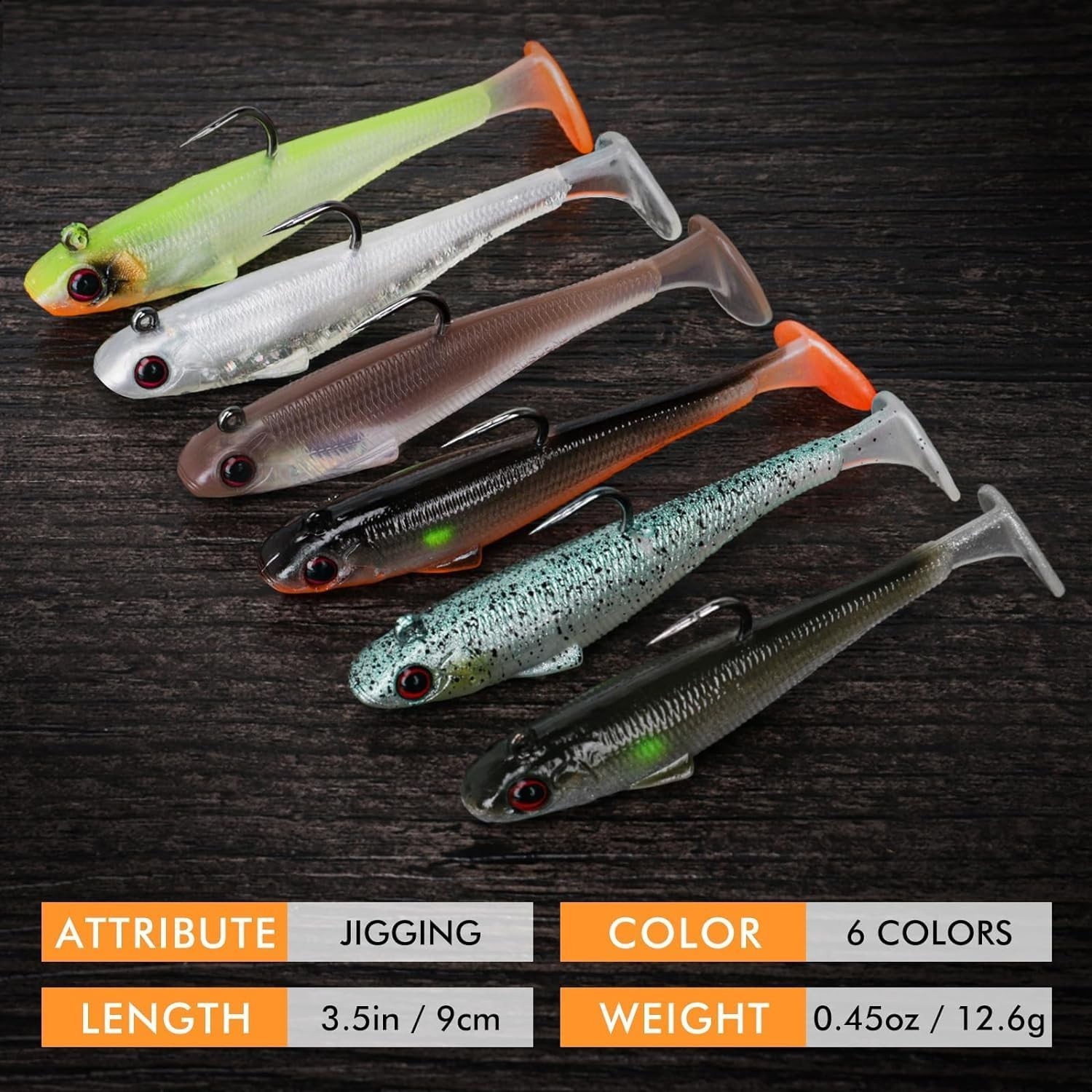Vibrant 3.5in Soft Swimbait Lures - Perfect for Bass, Pike, and Crappie Fishing - Image 8