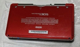 Nintendo 3DS Flame Red Console System Complete in Box w/ Games