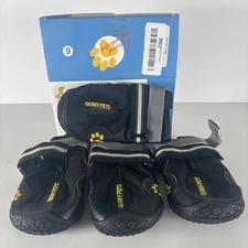 Qumy Pet Performance Dog Shoes Size 6 All Terrain Paw Protection (black)
