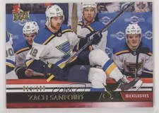 2020 Upper Deck UD Exclusives Zach Sanford (Uncorrected French Back Error) 04z0