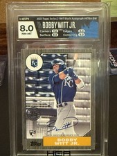 2022 Topps Series 2 1987 Black Autograph Bobby Witt Jr  #87BA-BW 151/199 HGA 8