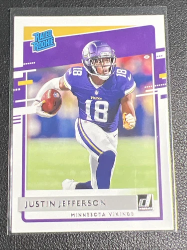 Justin Jefferson 2020 Donruss Optic #163 Rated Rookie Minnesota Vikings RC V