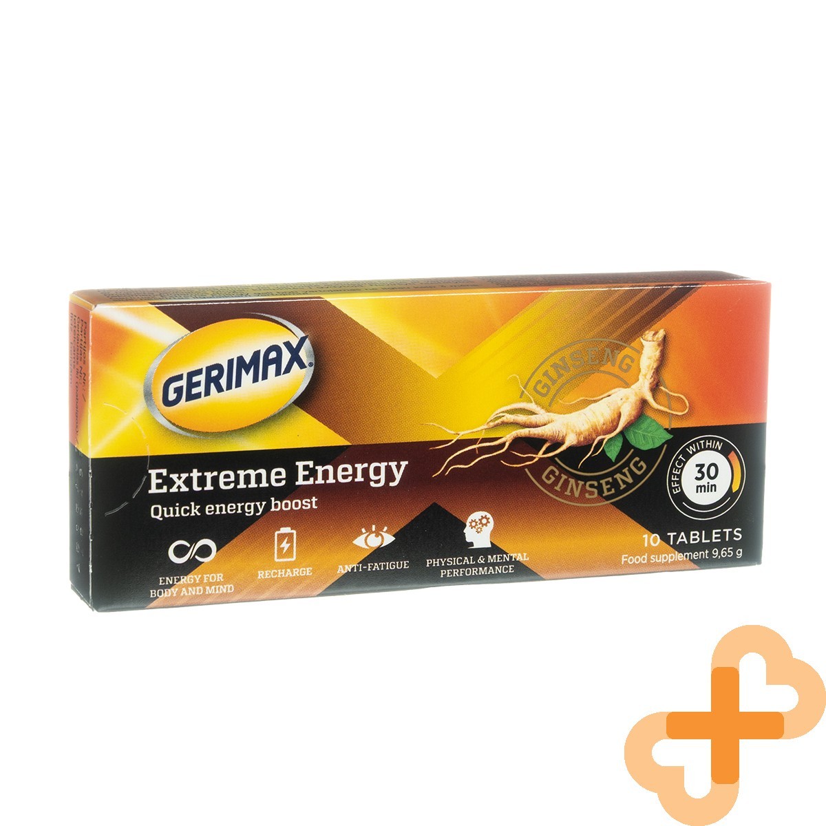GERIMAX EXTREME ENERGY 10 Tablets Quick Energy Boost Supplement Ginseng