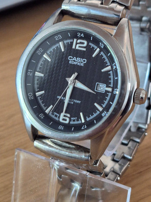 Casio Edifice 2719 Quartz EF-121 Black Dial Vintage Men's Watch