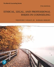 Ethical, Legal, and Professional Issues in Counseling by Theodore Remley: V.GOOD