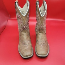 Shyanne Girl's Cowboy Boots Size 2.0 DD "Madison" Faux Leather Brown