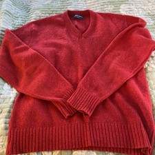 Vintage Men  s Robert Bruce Wool Sweater Size XL Extra large Red USA