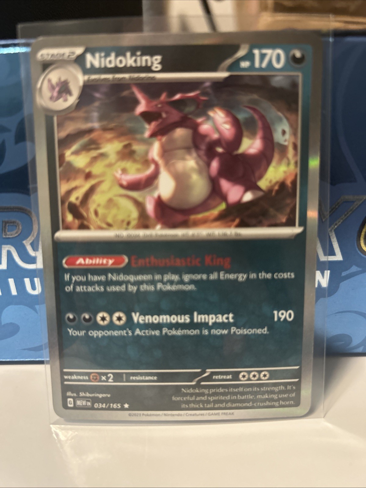 Pokémon TCG Nidoking Holo Rare 34/165 151 Near Mint Near Mint