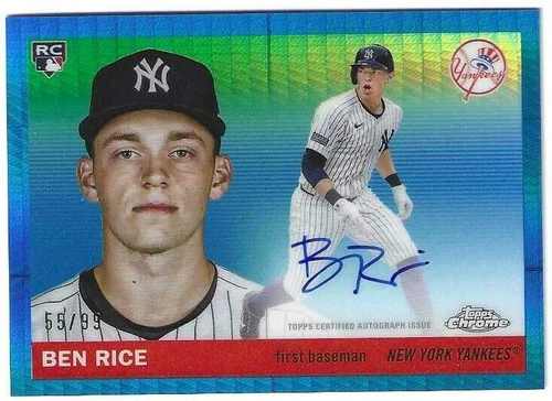 Ben Rice 2025 Topps Chrome Ben Rice #55 Blue