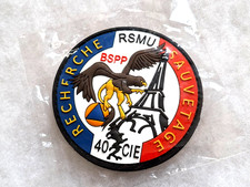 Un insigne tissu Sapeurs Pompiers de Paris " BSPP - RMSU 40° Cie ".