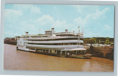 Mississippi River Excursion Liner SS President New Orleans Vintage Postcard K2