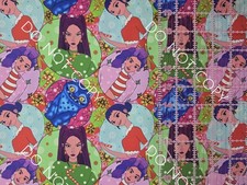Custom 100 Cotton Woven Fabric Demon Hunters Anime By The 1/4 Yard 9x56 Xmas