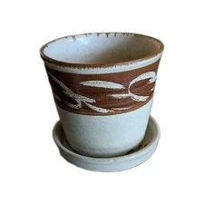 Lees Pottery Calif USA, Ceramic Planter Plant Pot Mid-Century, Pottery Retro 