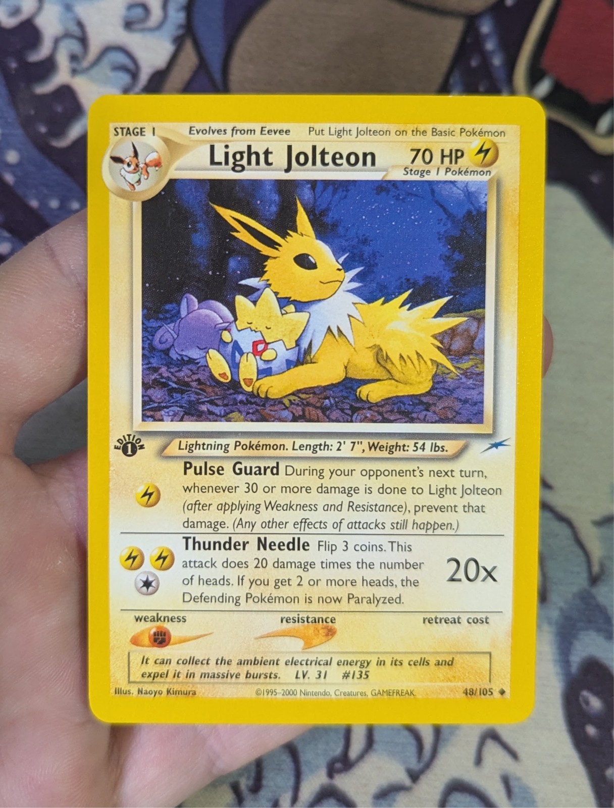 Light Jolteon - 48/105  1st Edition - Pokemon Neo Destiny Rare Card NM