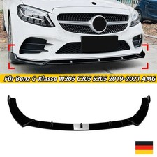 Frontstoßstange Spoiler Lippe Für Benz C-Klasse W205 C205 S205 19-21 AMG Schwarz