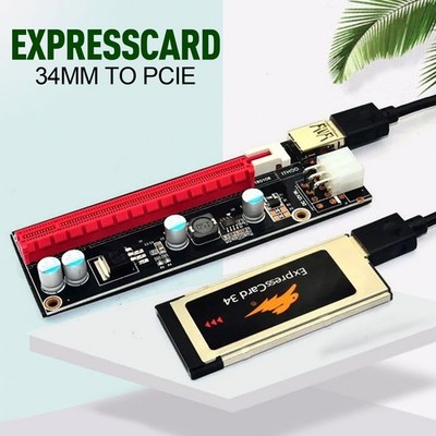 Expresscard Express New Card 34mm to PCI-E Riser For Laptop External GPU CardMe