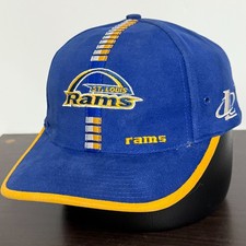 St Louis Rams Hat Vintage 90's Logo Athletic NFL ProLine Adjustable Cap Blue