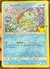 Squirtle HEAVY HOLO BLEED 17/25 2021 McDonald's 25th Anniversary Pokemon Card Nm
