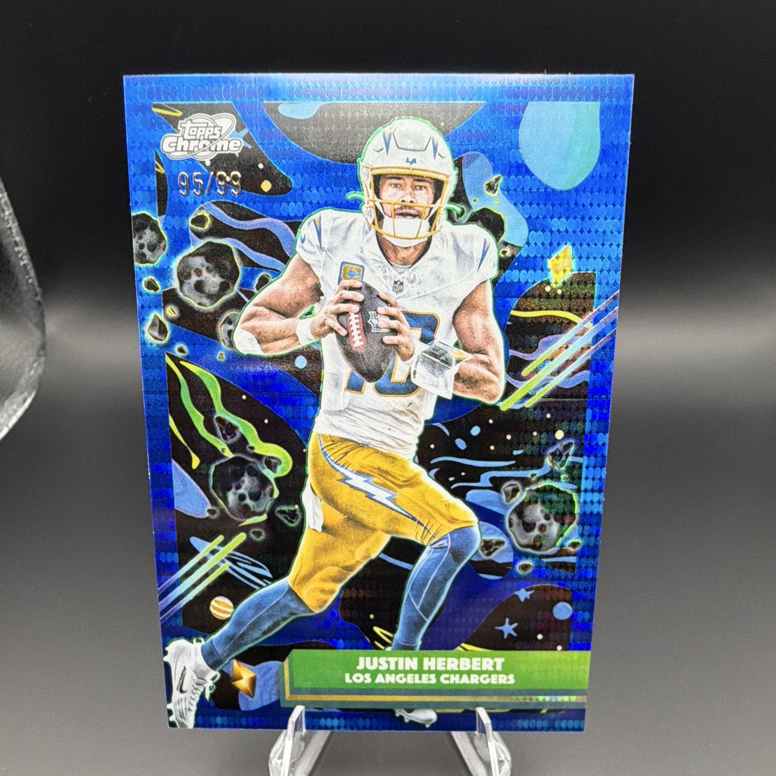 Topps 2025 Chrome Cosmic Justin Herbert LA Chargers #53 Blue Moon 95/99