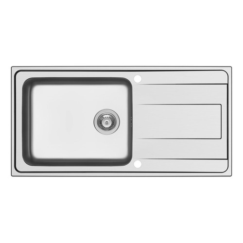Single Bowl Inset Chrome Stainless Steel Kitchen Sink with Reversible BeBa_26185 - Picture 2 of 5