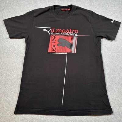 Puma Ocean Racing Il Mostro Crew Tee Black Graphic Shirt Mens Small S