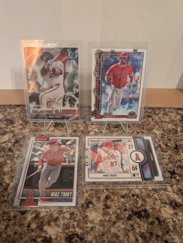 Mike Trout 4 Card Baseball Card Lot