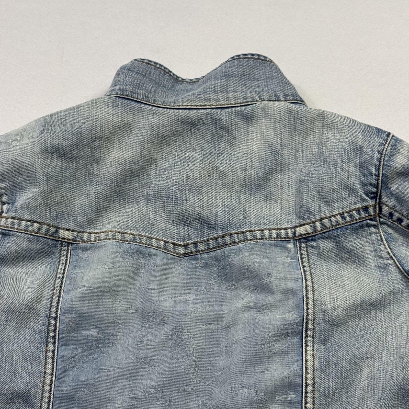 Ryan Michael Denim Jean Jacket Button Cotton Fade… - image 13