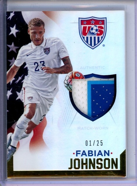 Fabian Johnson 2015 Panini USA Team Box Set Match-Worn Patch #01/25 USA