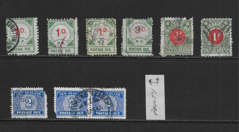 NEW ZEALAND BACK OF BOOK - POST DUE, OFFICIALS, LIFE INS 5 PAGES - VARIOUS USED - Image 2 of 4