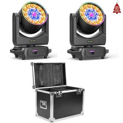 Neu 19x20W LED Wash Beam Zoom Moving Head RGBW DMX512 Bühnenlicht mit Flightcase
