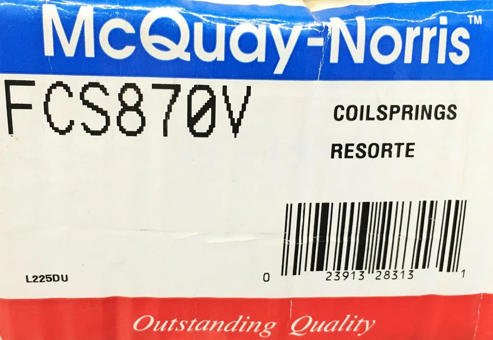 McQuay-Norris Suspension Coil Spring Set Black Pair FCS870V NOS - Image 3 of 3
