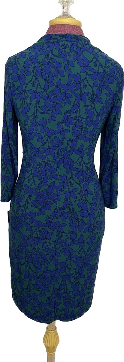 Chaps Women's Dress Gathered Faux-Wrap Green Size S Retail $100