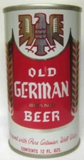 OLD GERMAN BEER ss CAN with EAGLE, Eastern Brwy, Hammonton, NEW JERSEY 1975 gd.1