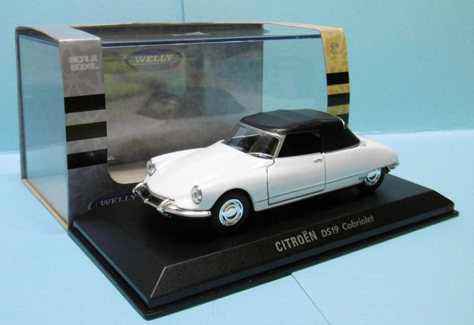 Welly - CITROEN DS19 CABRIOLET fermé blanc BO 1/38 - Photo 1/3