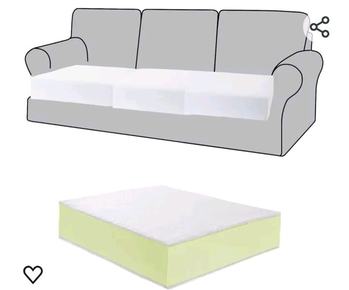 High Density Couch Cushion Replacement Insert w Dacron Fiber Layer