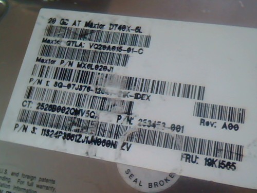 Hard Disk Drive IDE Maxtor D740X-6L MX6L020J1 253453-001 A00 19K1565 20GB - Photo 3/5