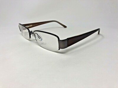 REVLON RV571 Eyeglasses Frame Petite Half Rimless 51-16-130 Dark Brown H289