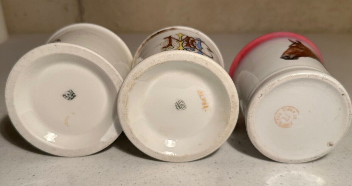 Lot of 3 Barber Shop Shaving Mugs eBay