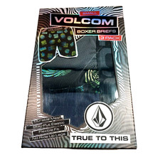 Volcom - Men's Boxer Briefs 3-pack - SMALL - Mesh - Gray, Thumbprint, Navy