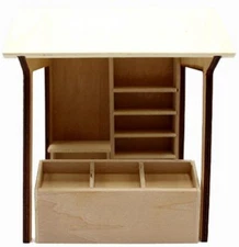 Dolls House Market Stall Booth Stand Farmers Christmas Street Car Boot DIY Kit