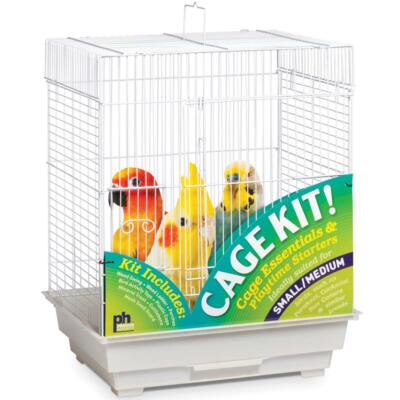 Prevue PetPrevue Hendryx 91320 Square Roof Bird Cage Kit, White, 5/8''